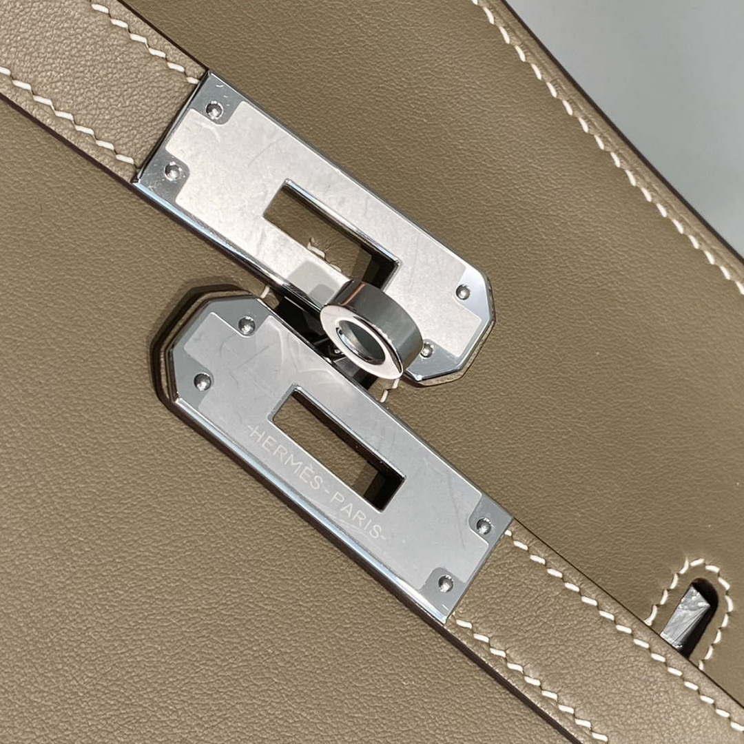 Hermes 316413 Jyspiere Leather Hermes bags Elephant gray H900913