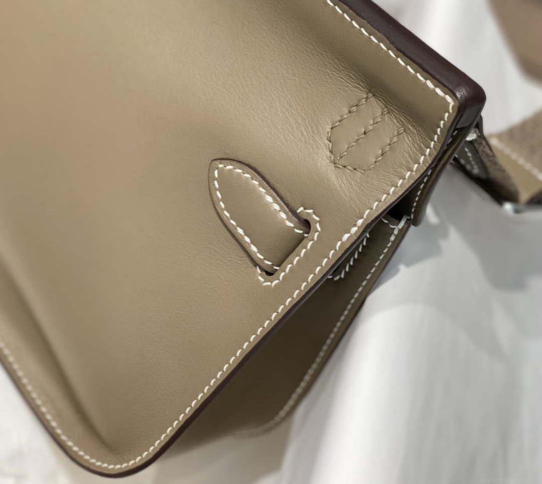 Hermes 316413 Jyspiere Leather Hermes bags Elephant gray H900913