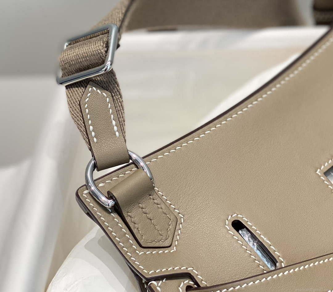 Hermes 316413 Jyspiere Leather Hermes bags Elephant gray H900913