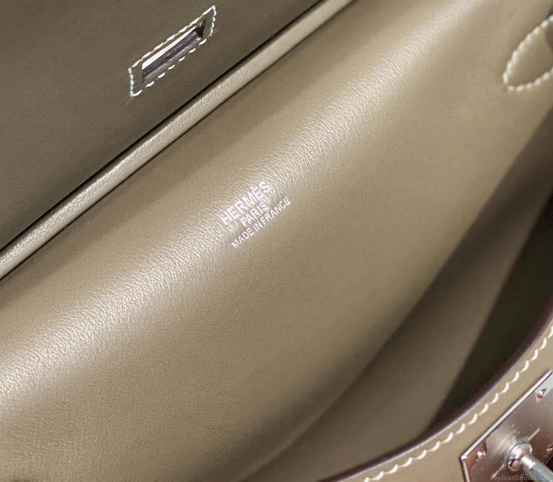 Hermes 316413 Jyspiere Leather Hermes bags Elephant gray H900913