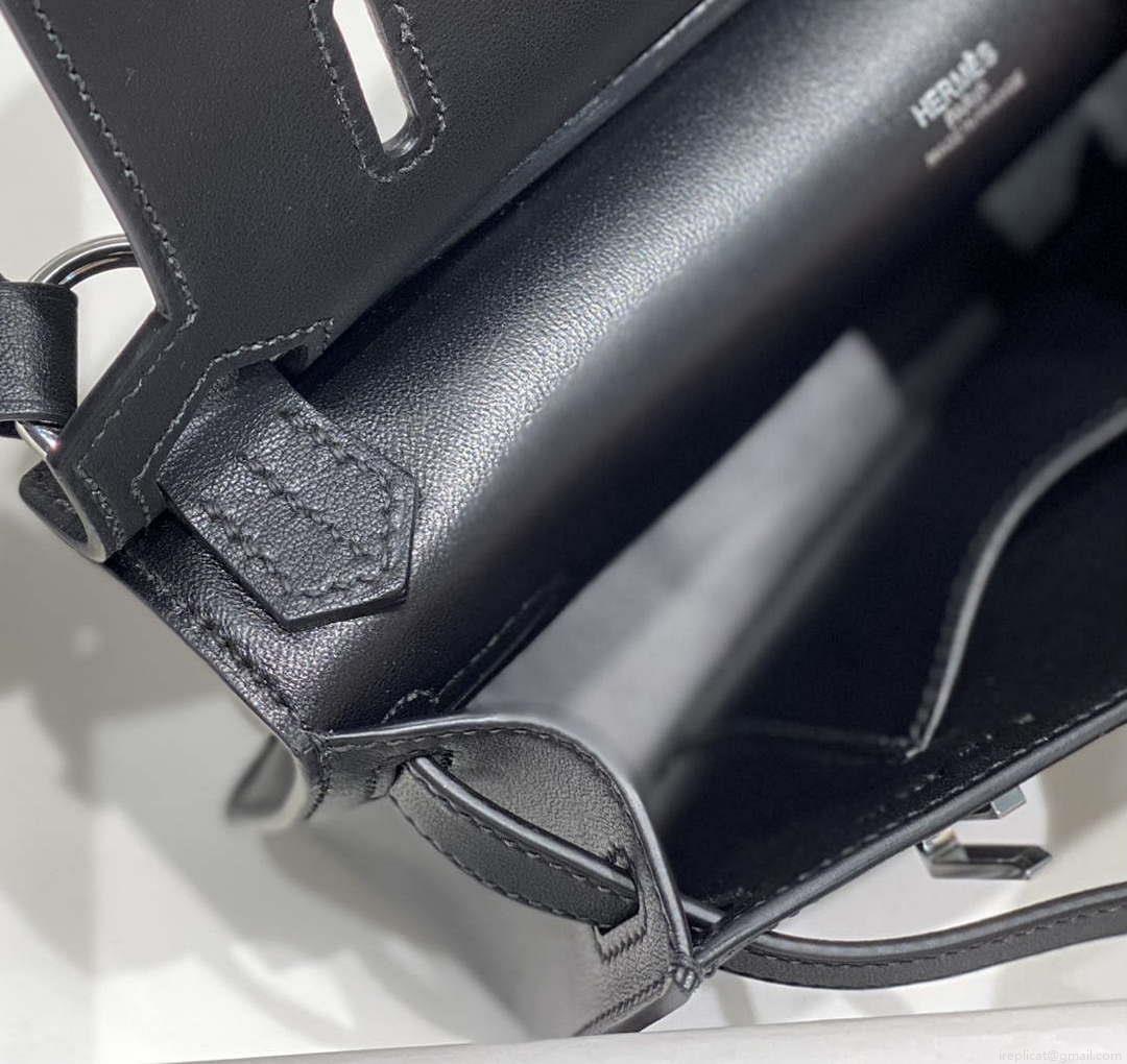 Hermes 316413 Jyspiere Leather Hermes bags Black H900915
