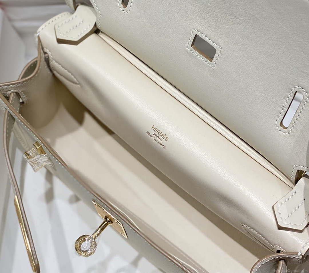 Hermes 316413 Jyspiere Leather Hermes bags White H900918