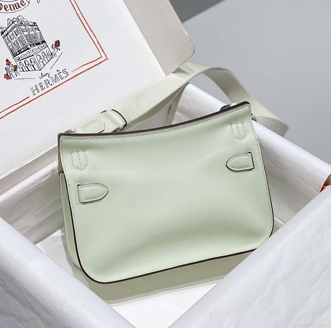 Hermes 316413 Jyspiere Leather Hermes bags Light Green H900919