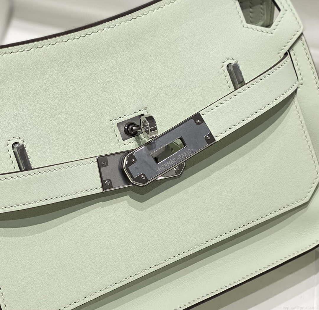 Hermes 316413 Jyspiere Leather Hermes bags Light Green H900919