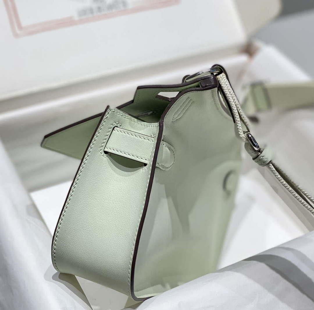 Hermes 316413 Jyspiere Leather Hermes bags Light Green H900919