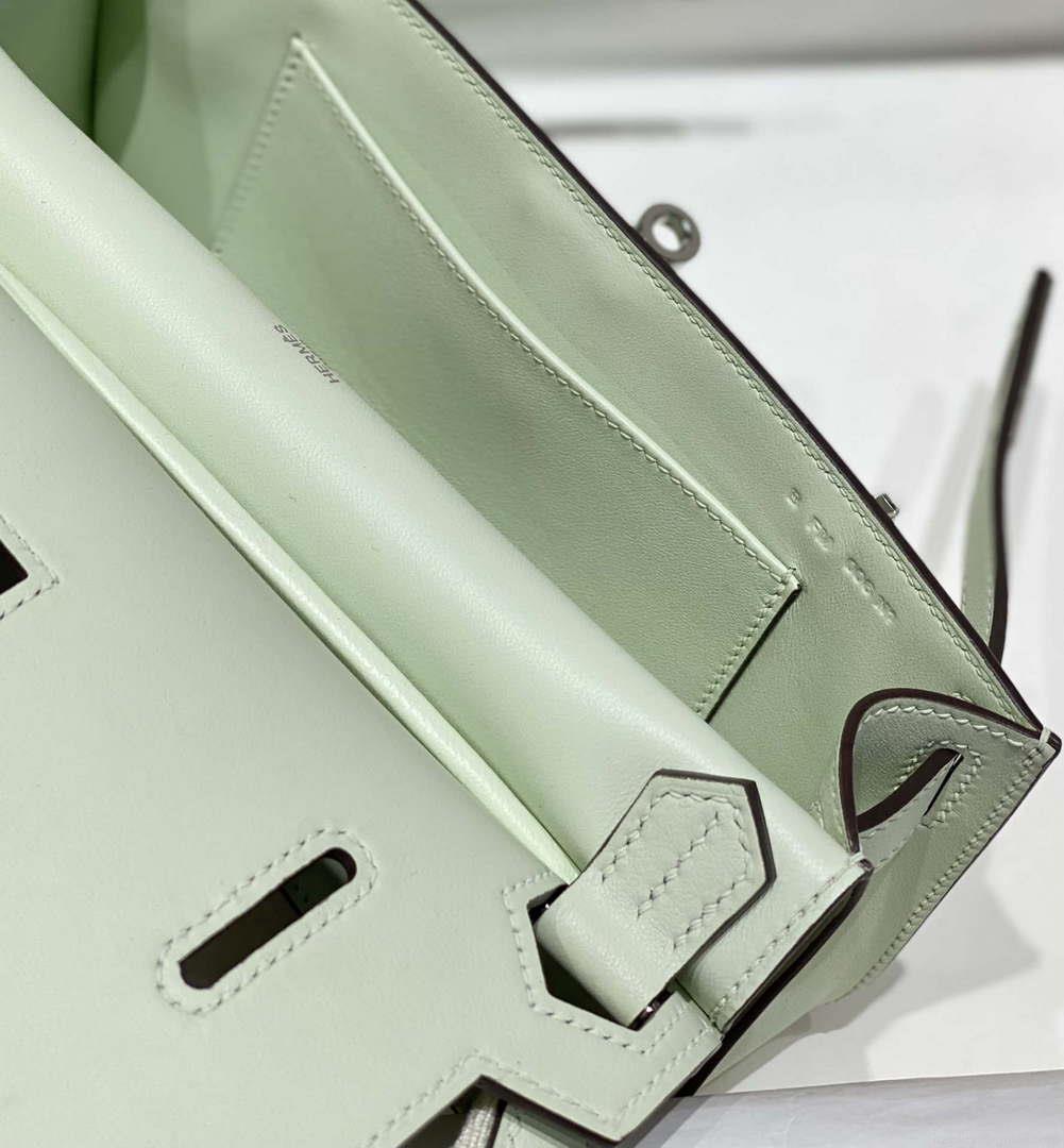 Hermes 316413 Jyspiere Leather Hermes bags Light Green H900919