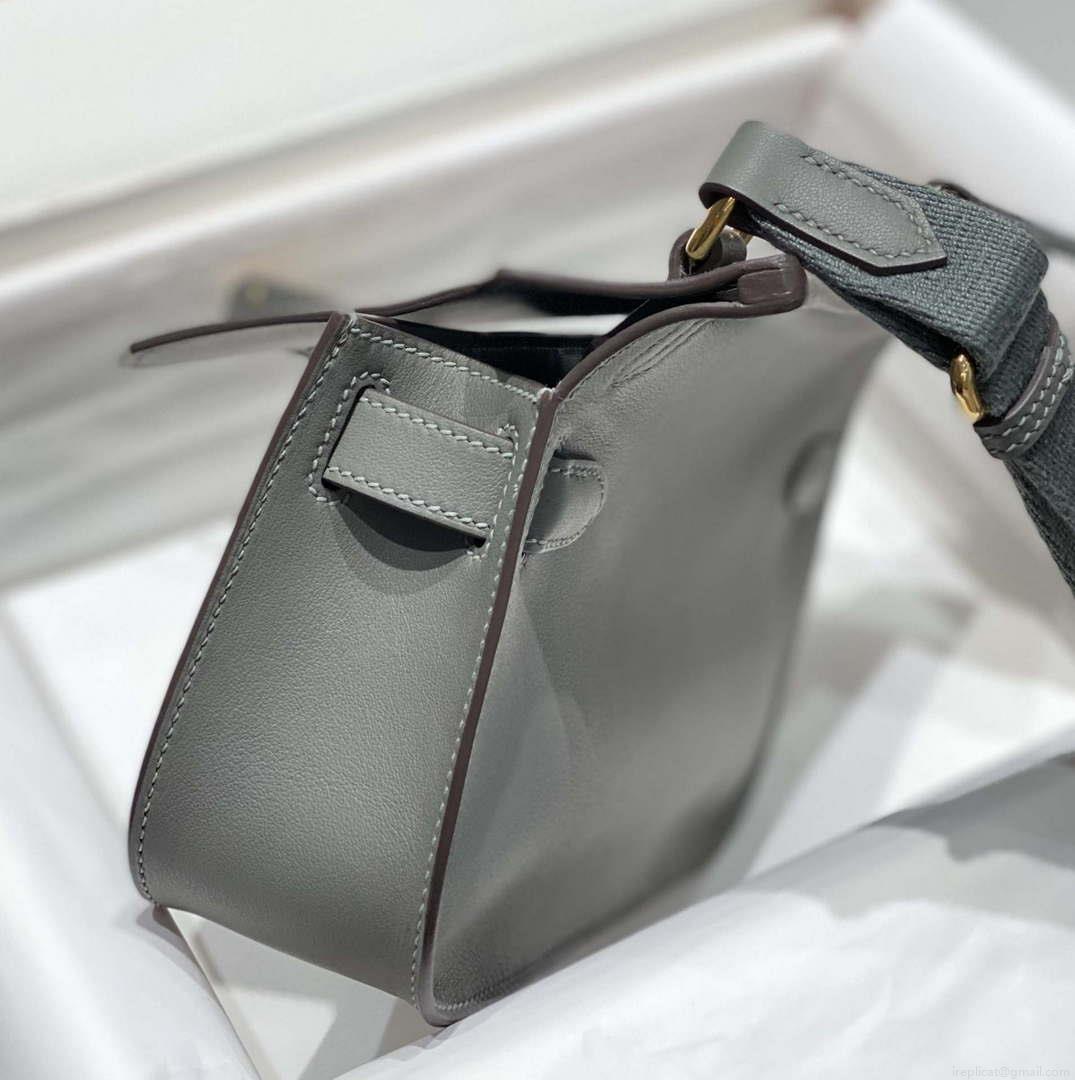 Hermes 316413 Jyspiere Leather Hermes bags Gray h900920