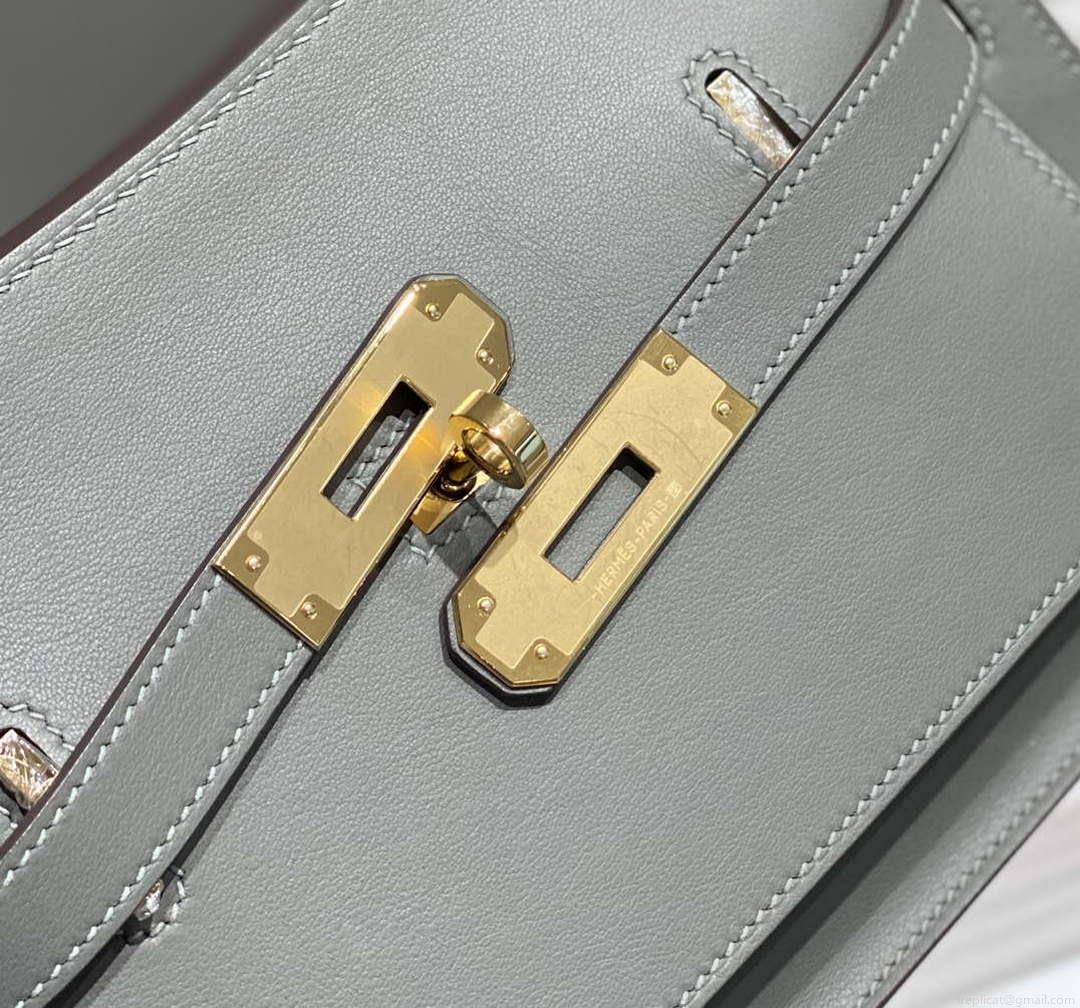 Hermes 316413 Jyspiere Leather Hermes bags Gray h900920