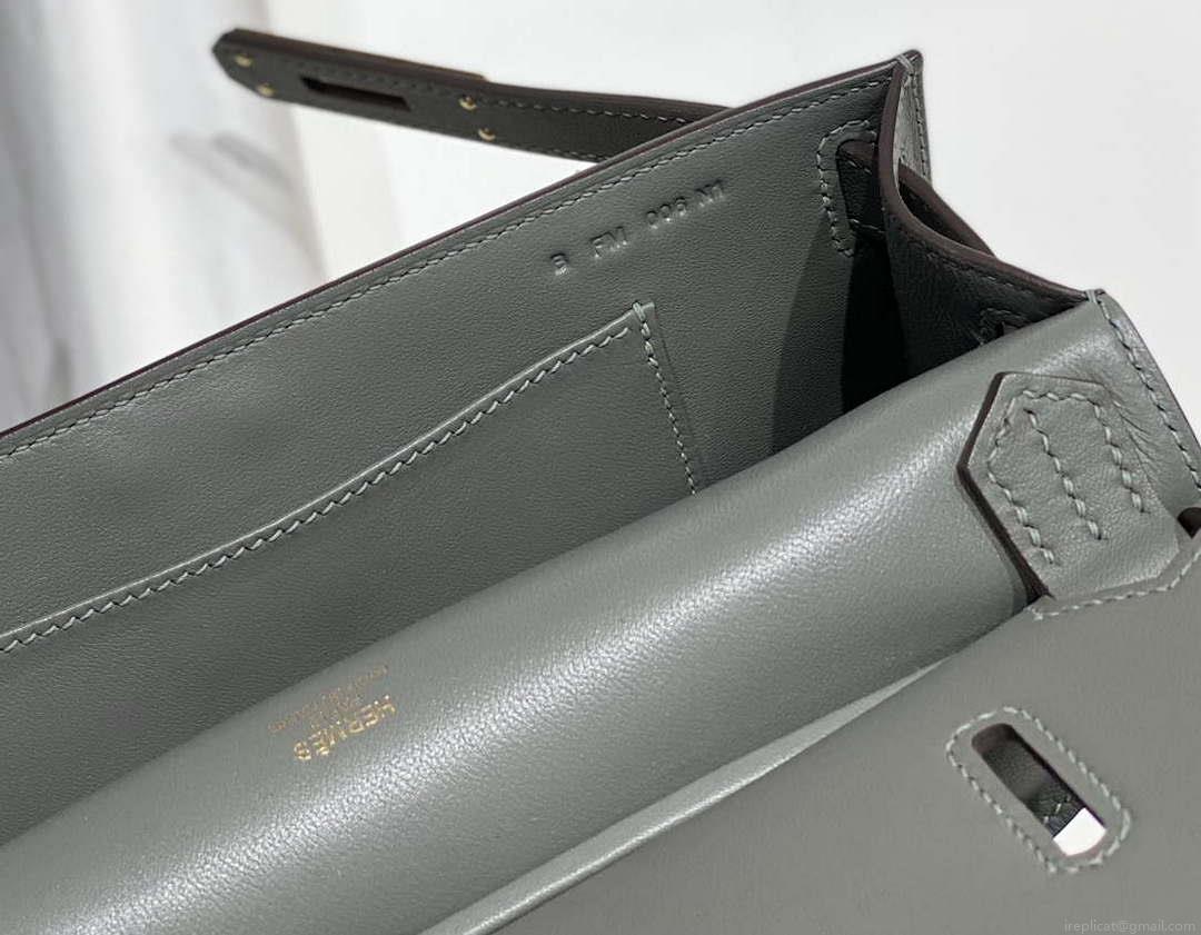 Hermes 316413 Jyspiere Leather Hermes bags Gray h900920