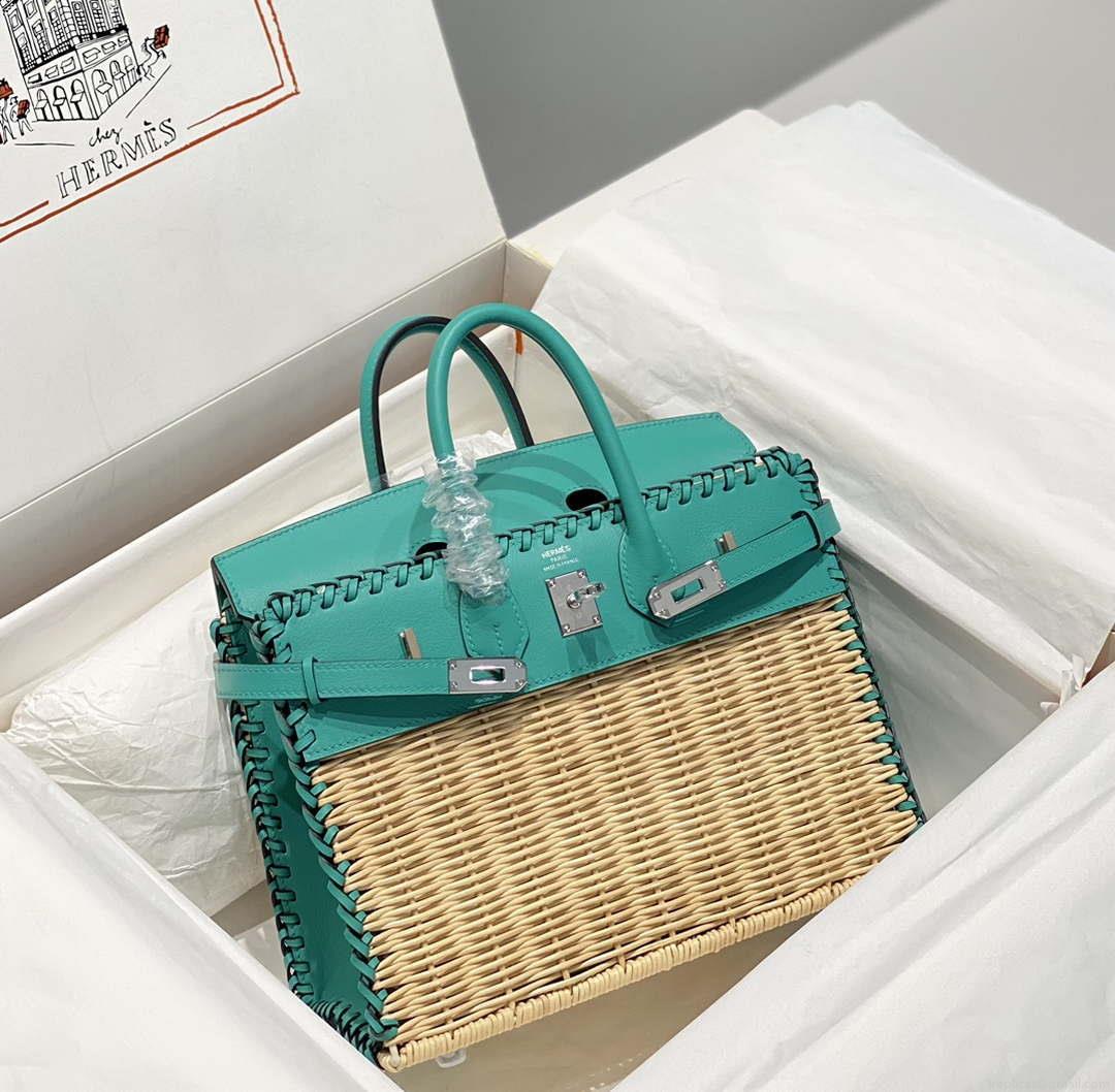 Hermes Picnic Sellier Birkin 25 Barenia Palladium Hardware H21803