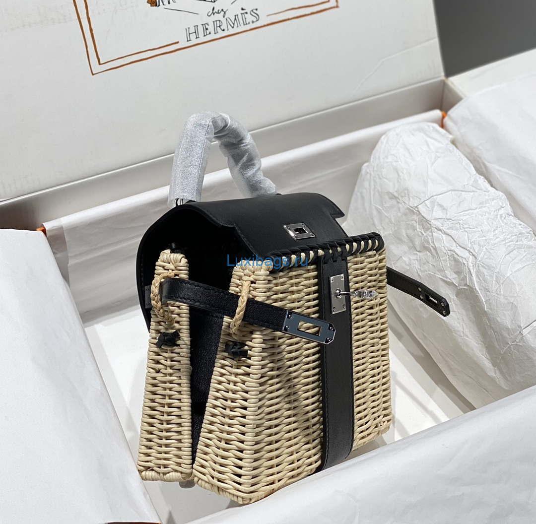 Hermes Picnic Sellier Kelly 22 Barenia Palladium Hardware H21805