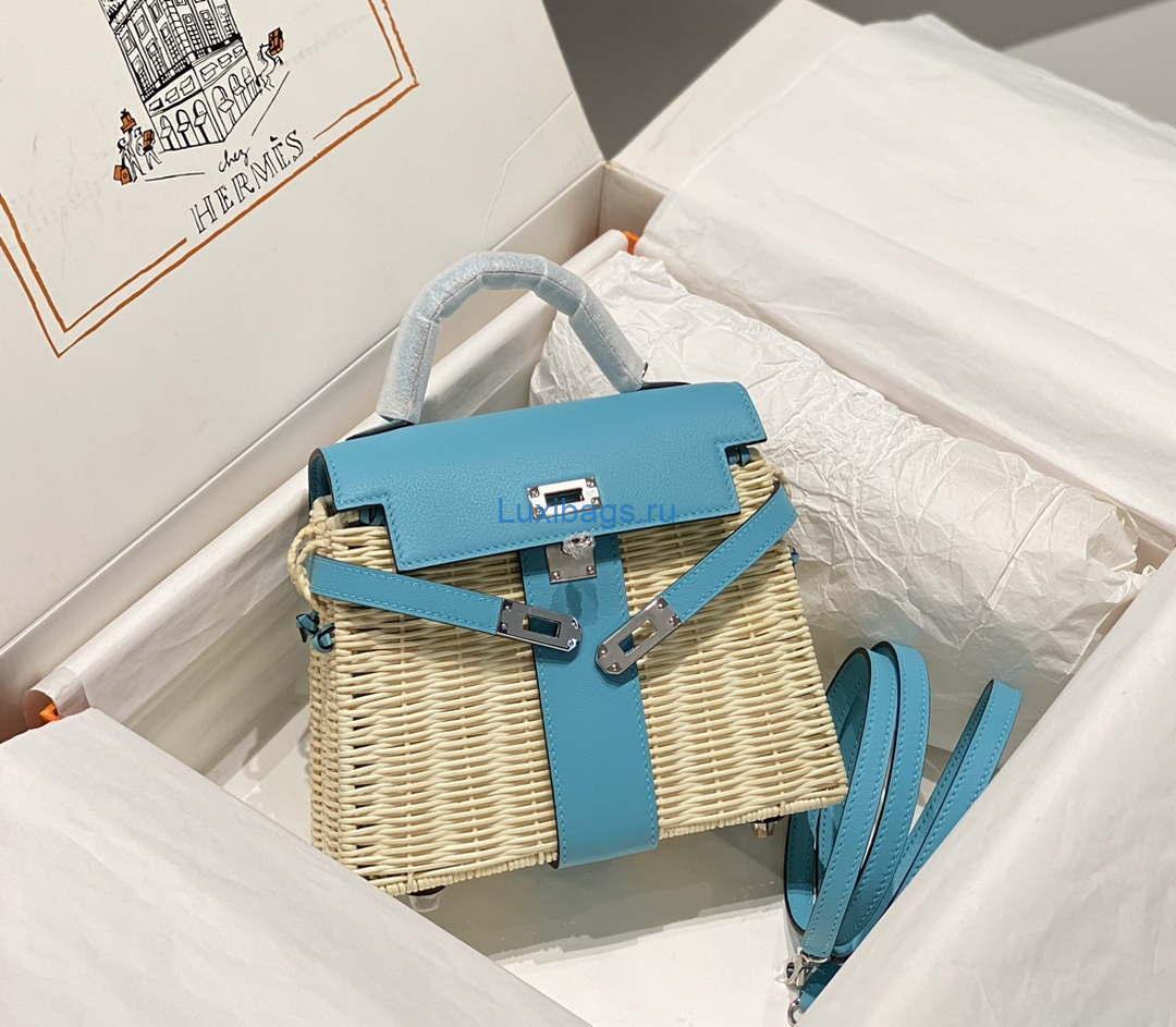 Hermes Picnic Sellier Kelly 22 Barenia Palladium Hardware H21806