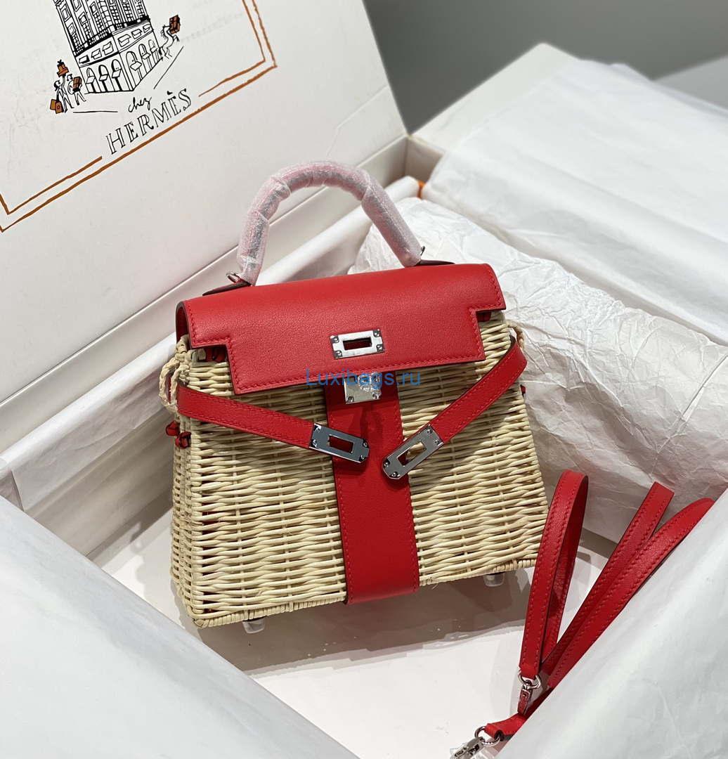 Hermes Picnic Sellier Kelly 22 Barenia Palladium Hardware H21807
