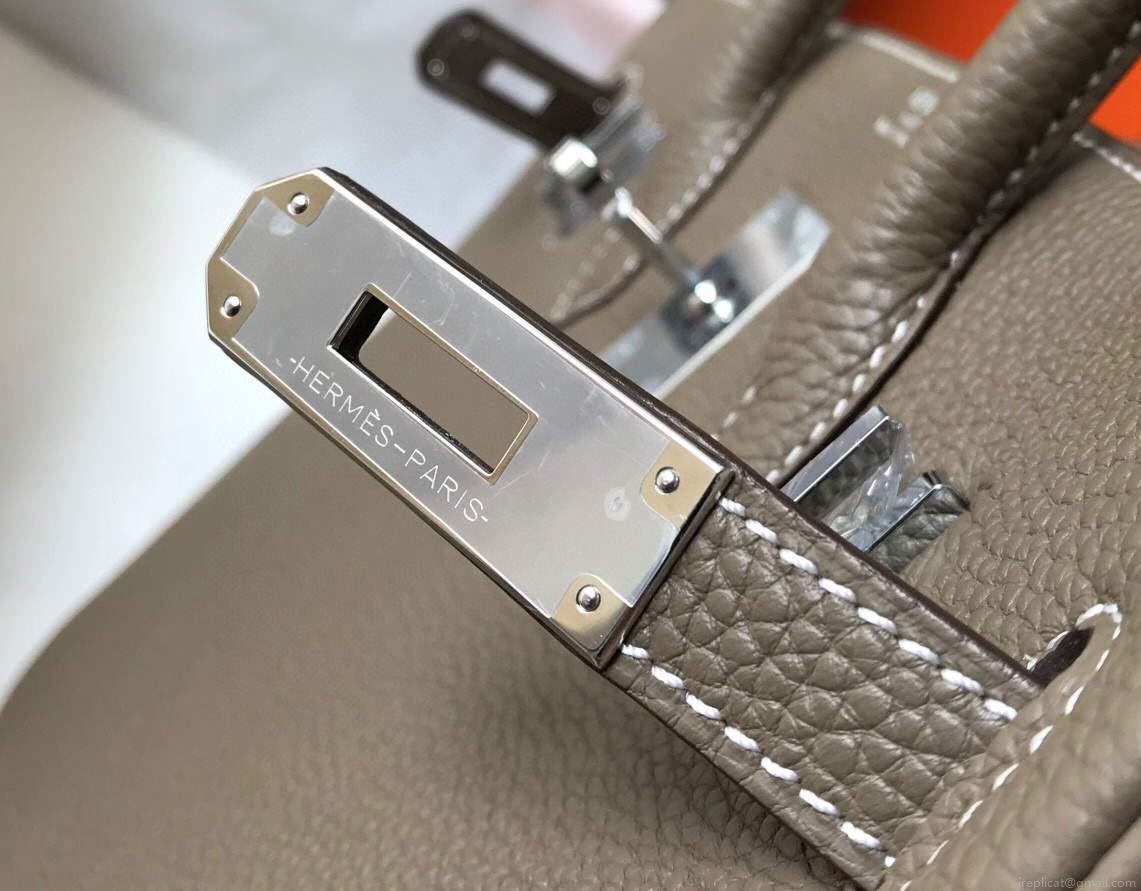 Hermes Birkin Designer Tote Bag Togo Leather 28333 Elephant Grey