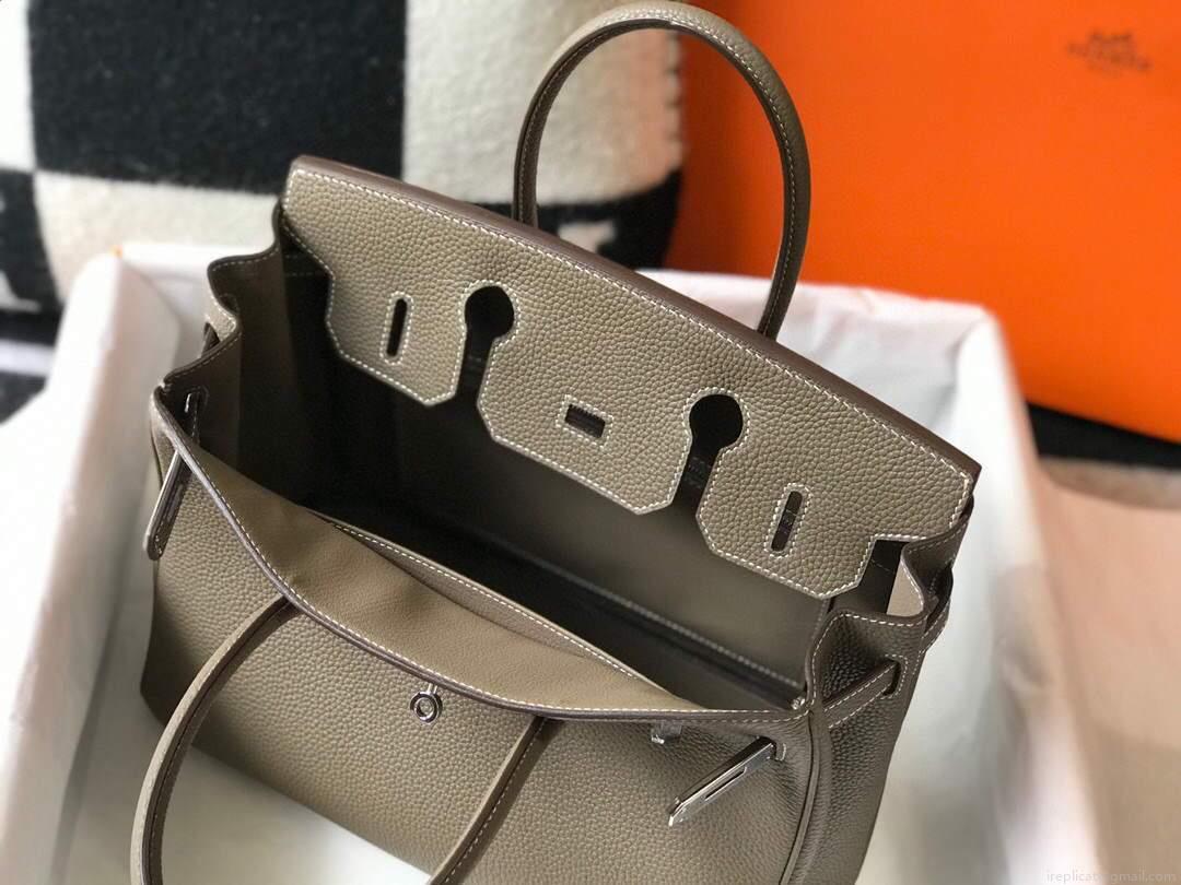 Hermes Birkin Designer Tote Bag Togo Leather 28333 Elephant Grey