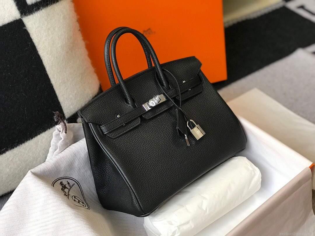 Hermes Birkin Designer Tote Bag Togo Leather 28334 Black