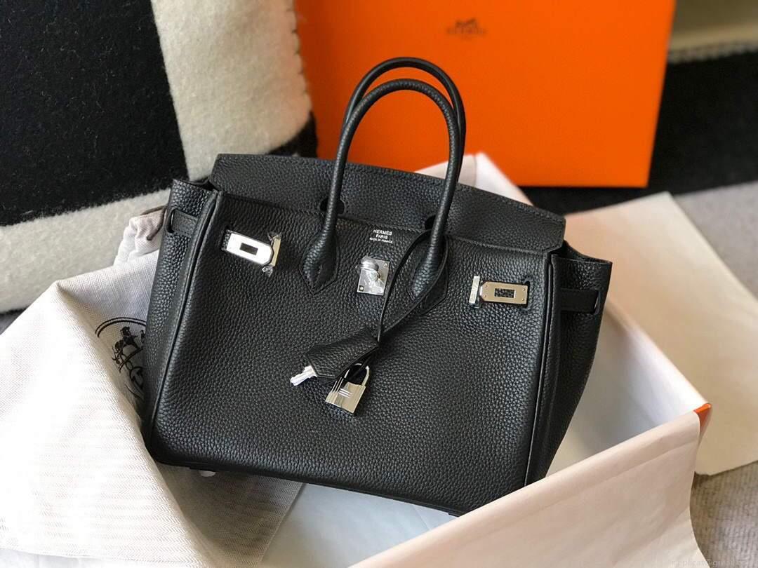 Hermes Birkin Designer Tote Bag Togo Leather 28334 Black