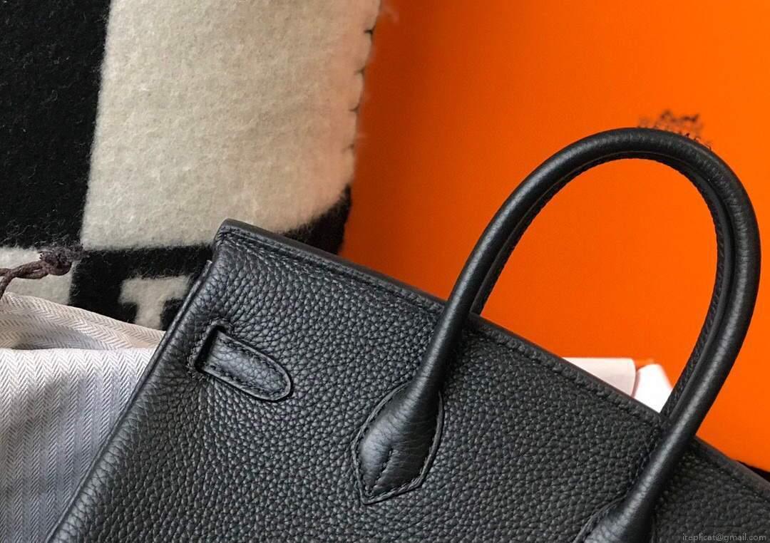 Hermes Birkin Designer Tote Bag Togo Leather 28334 Black