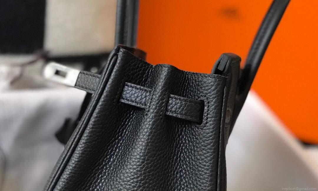 Hermes Birkin Designer Tote Bag Togo Leather 28334 Black