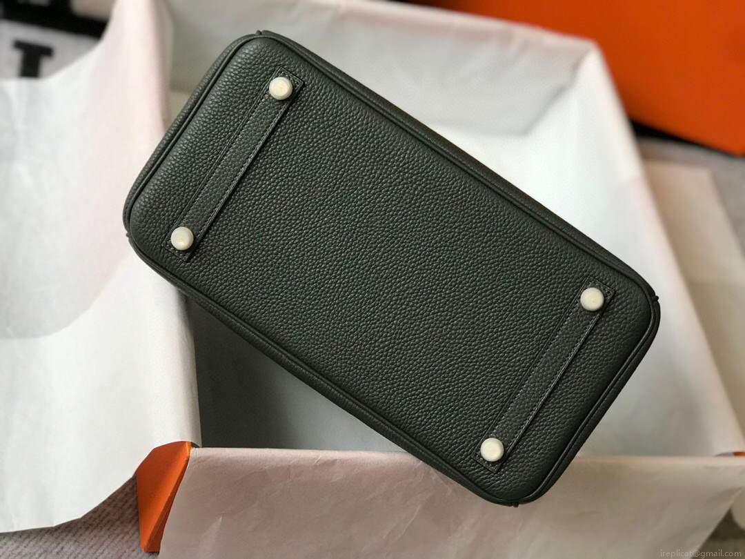 Hermes Birkin Designer Tote Bag Togo Leather 28337 Dark Green