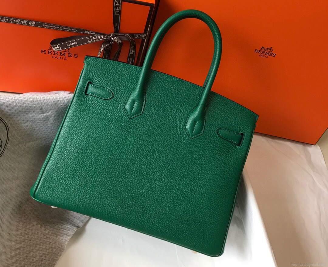 Hermes Birkin Designer Tote Bag Togo Leather 28339 Green