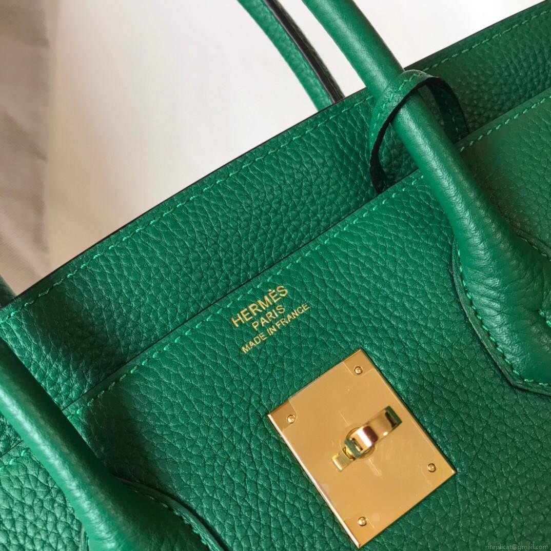 Hermes Birkin Designer Tote Bag Togo Leather 28339 Green