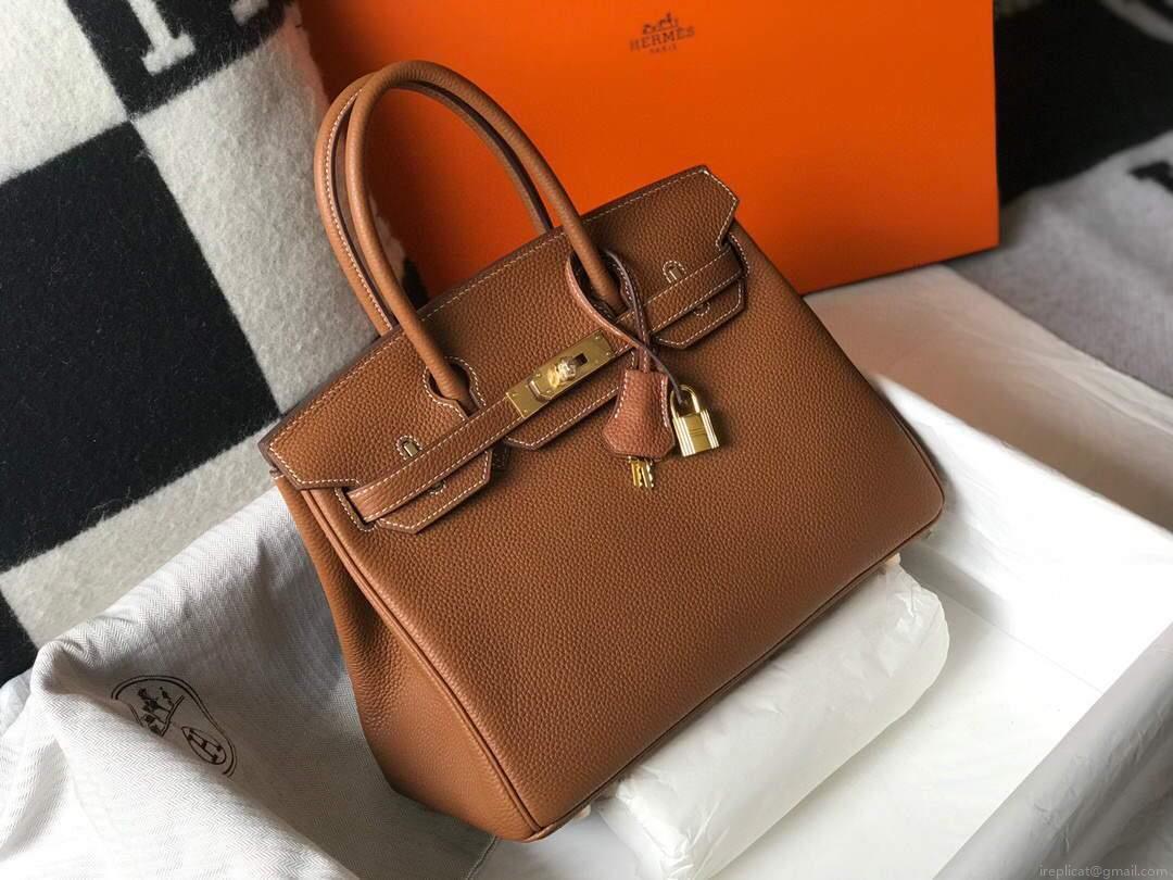 Hermes Birkin Designer Tote Bag Togo Leather 28340 Tan