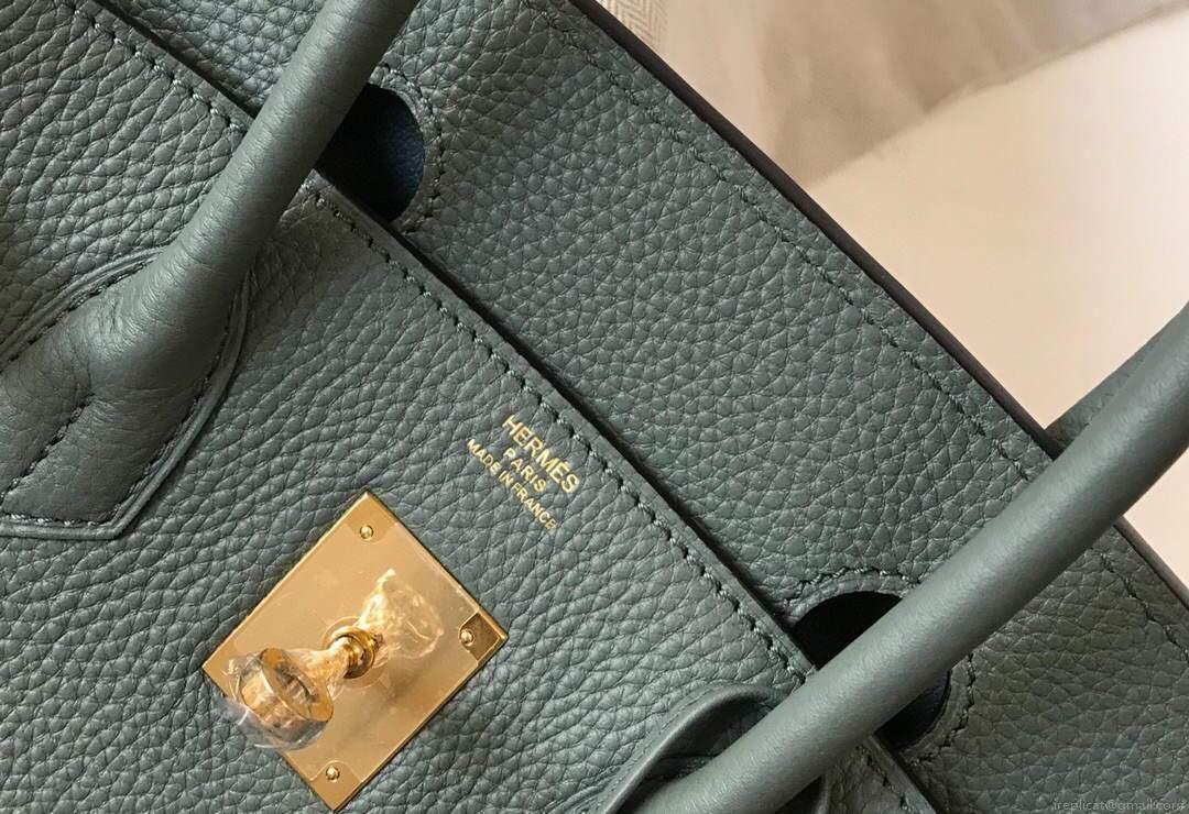 Hermes Birkin Designer Tote Bag Togo Leather 28346 Almond Green