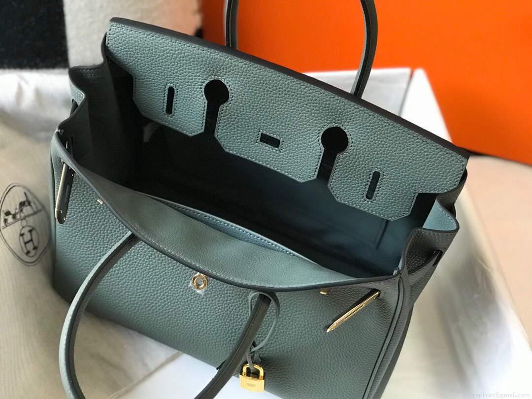 Hermes Birkin Designer Tote Bag Togo Leather 28346 Almond Green