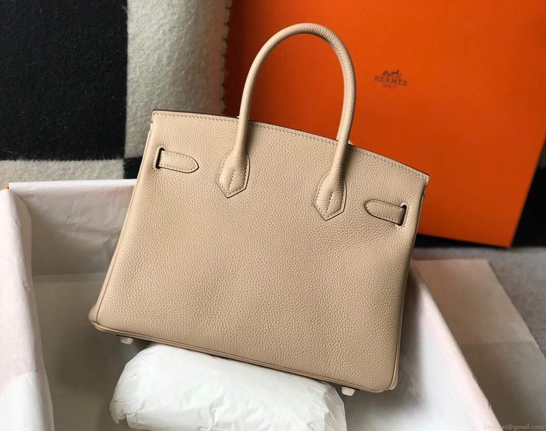 Hermes Birkin Designer Tote Bag Togo Leather 28347 Apricot