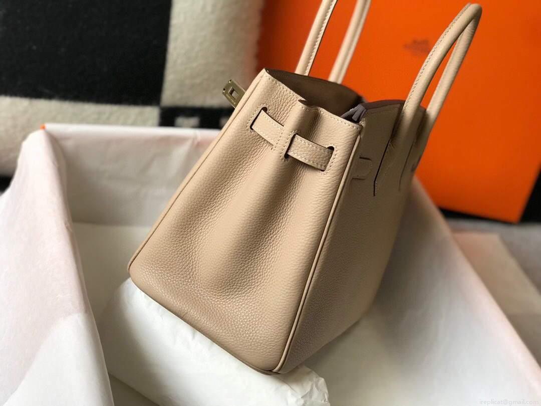 Hermes Birkin Designer Tote Bag Togo Leather 28347 Apricot