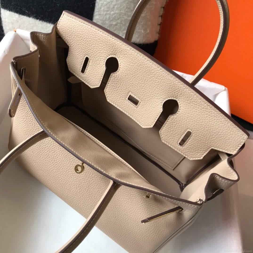 Hermes Birkin Designer Tote Bag Togo Leather 28347 Apricot