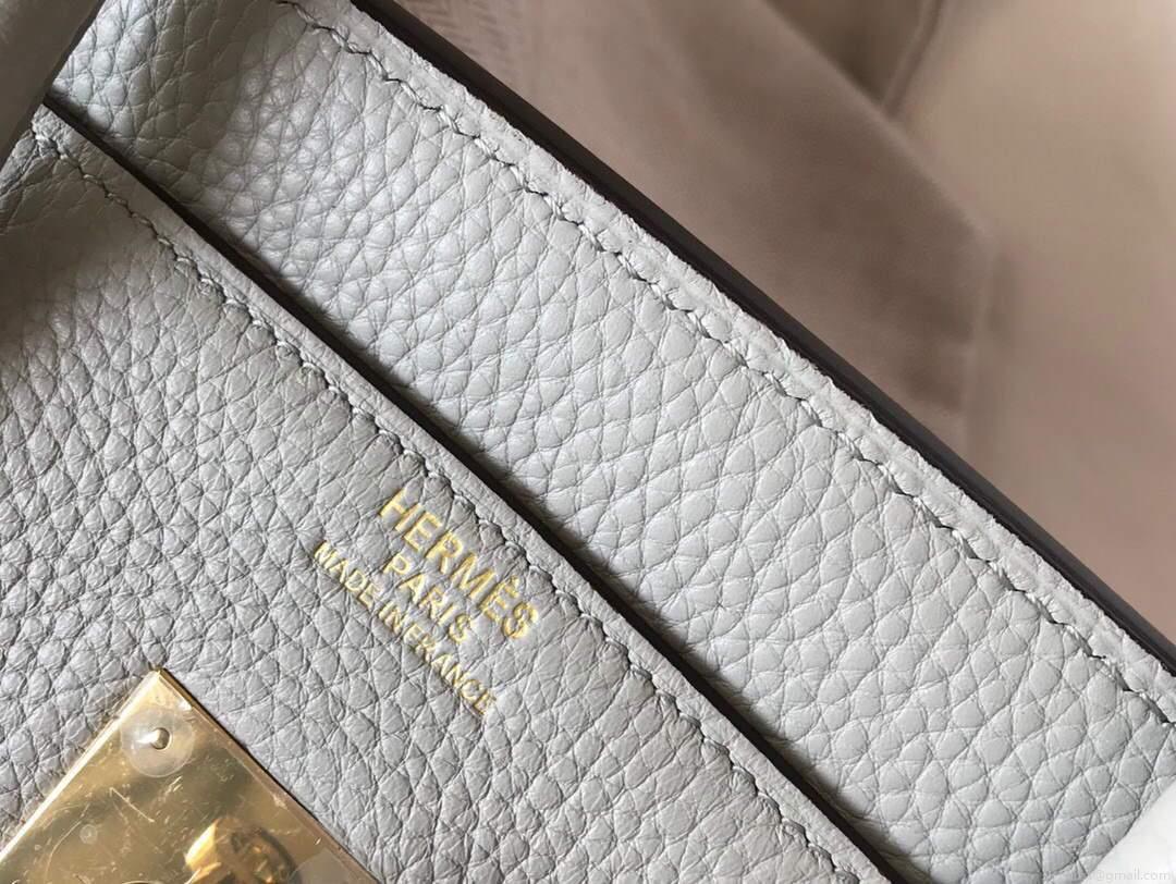 Hermes Birkin Designer Tote Bag Togo Leather 28348 White