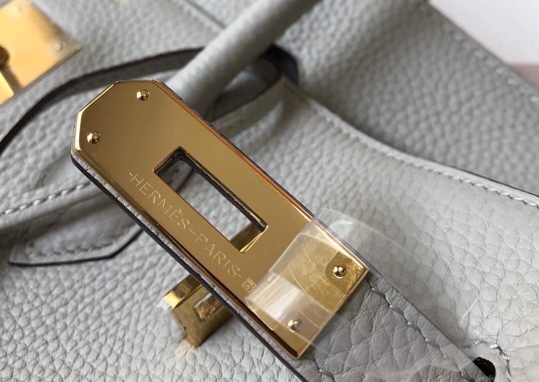 Hermes Birkin Designer Tote Bag Togo Leather 28348 White