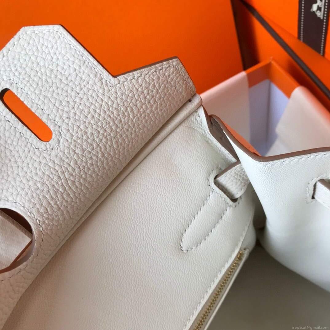Hermes Birkin Handbags Designer Hermes Tote Bag Togo Leather 28331 White