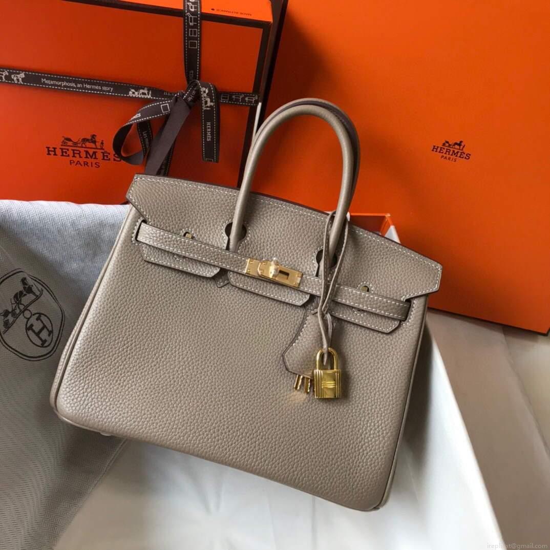 Hermes Birkin Handbags Designer Hermes Tote Bag Togo Leather 28332 Gray