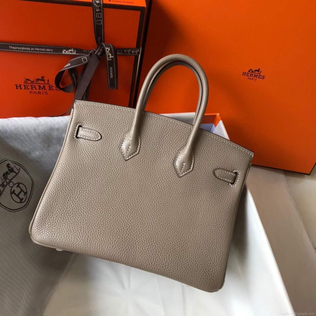Hermes Birkin Handbags Designer Hermes Tote Bag Togo Leather 28332 Gray