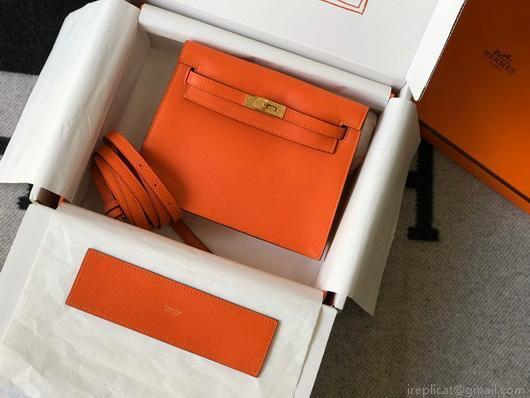 Hermes Kelly Danse 22cm Leather Bag 20355 Orange