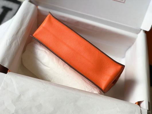 Hermes Kelly Danse 22cm Leather Bag 20355 Orange