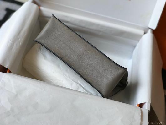Hermes Kelly Danse 22cm Leather Bag 20356 Gray
