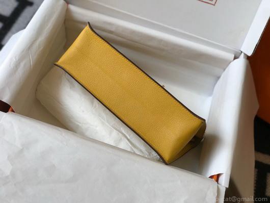Hermes Kelly Danse 22cm Leather Bag 20357 Yellow