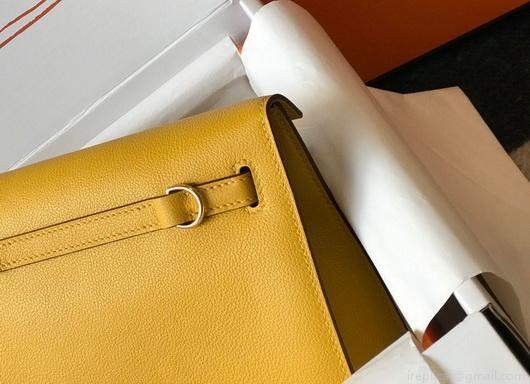 Hermes Kelly Danse 22cm Leather Bag 20357 Yellow