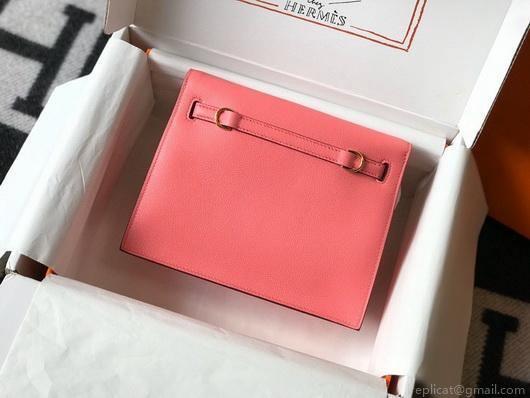 Hermes Kelly Danse 22cm Leather Bag 20359 Pink