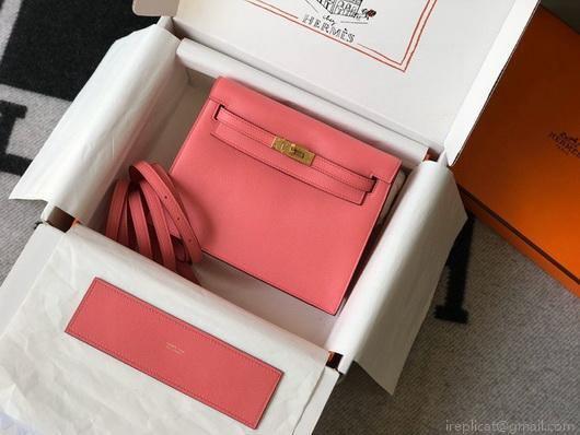 Hermes Kelly Danse 22cm Leather Bag 20359 Pink