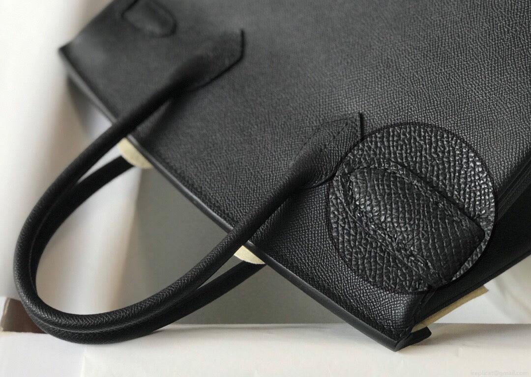 Hermes Birkin Designer Tote Bag Epsom Leather 28353 Black