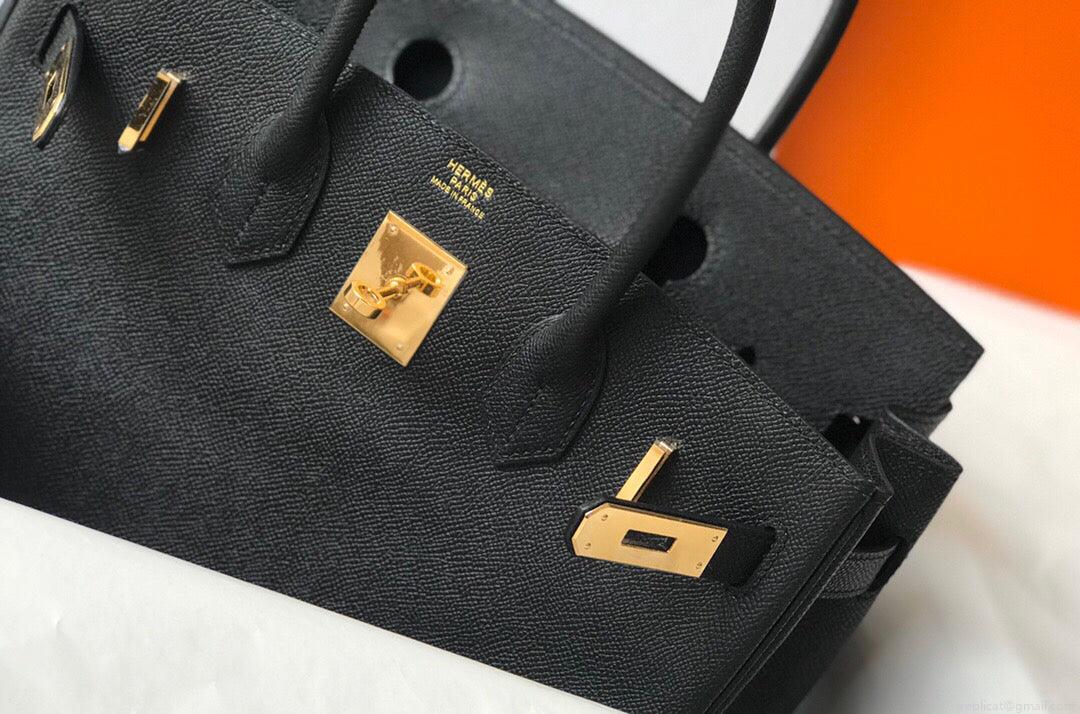 Hermes Birkin Designer Tote Bag Epsom Leather 28353 Black