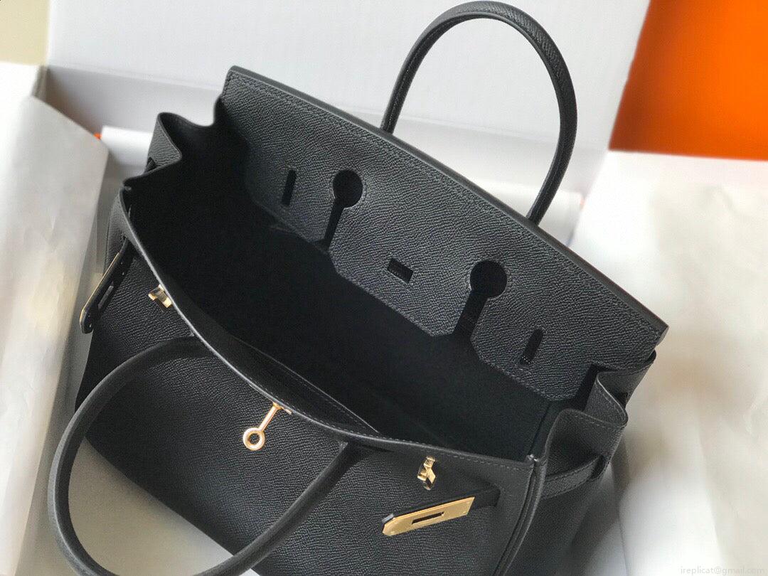 Hermes Birkin Designer Tote Bag Epsom Leather 28353 Black