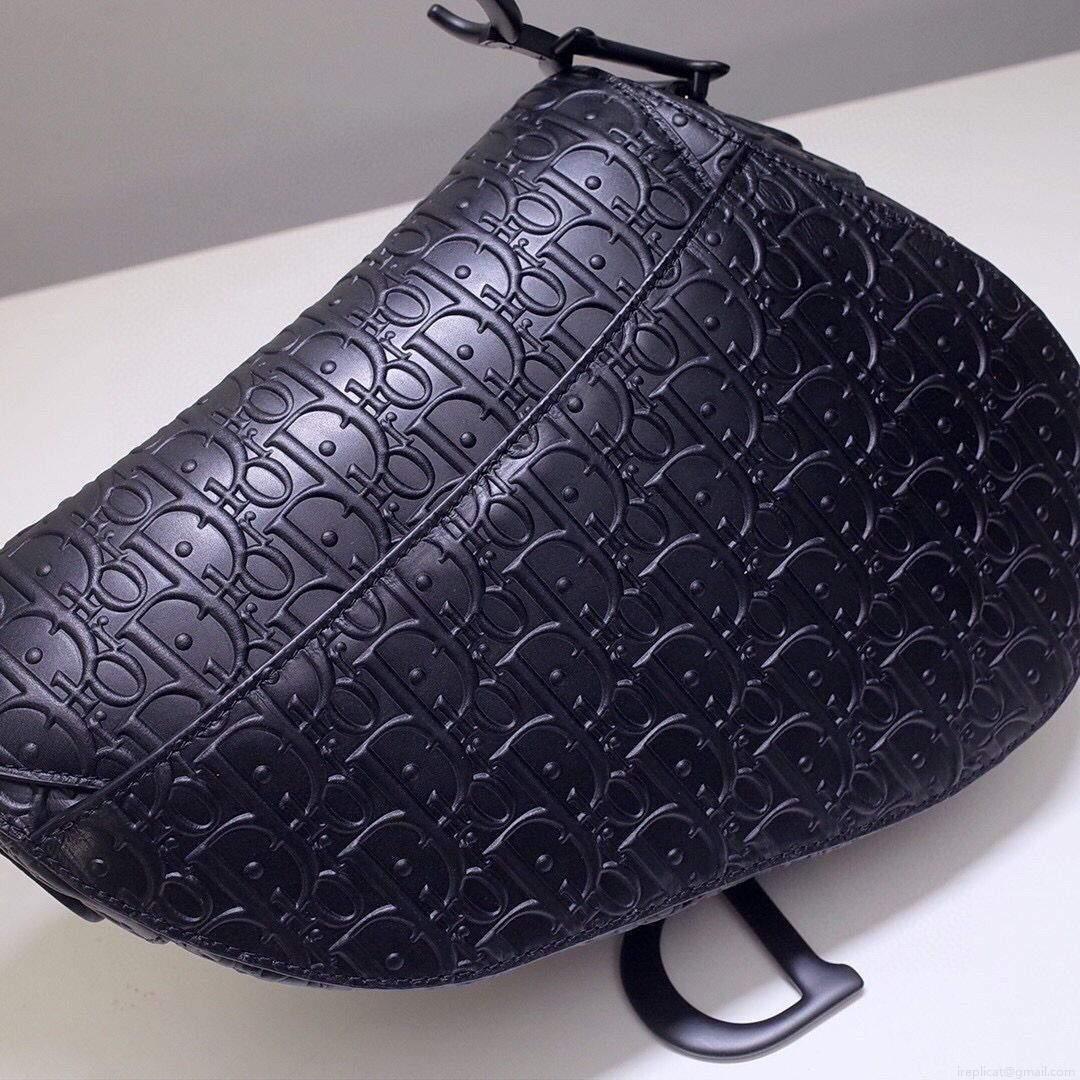 Dior M0446 Dior Saddle Bag M0447 Apricot Grained Calfskin Black Pinter logo