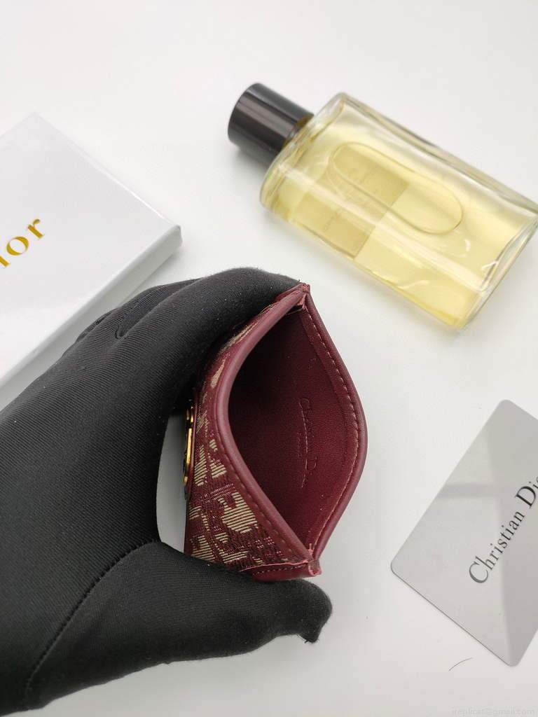 Dior S2098 Wallet 30 Montaigne card holder M928 Wine Red