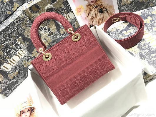 Dior M0565 Lady Dior Medium Tote Bag M950 Red